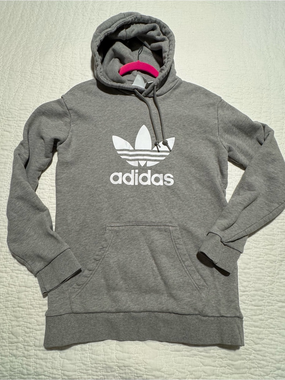 adidas Women’s Gray Trefoil Hoodie Sweater